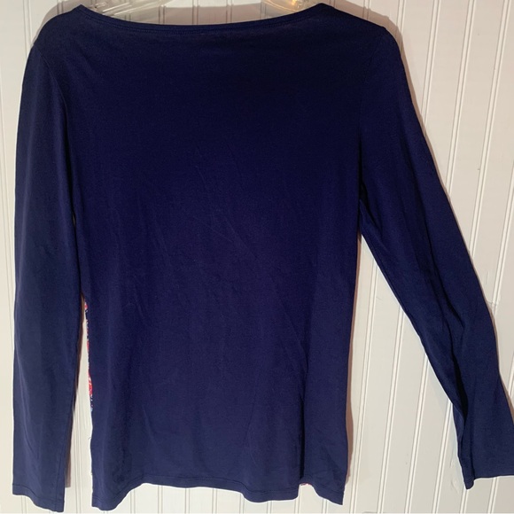 Lilly Pulitzer (Small) Navy and Multicolor Cotton Top - Picture 4 of 4
